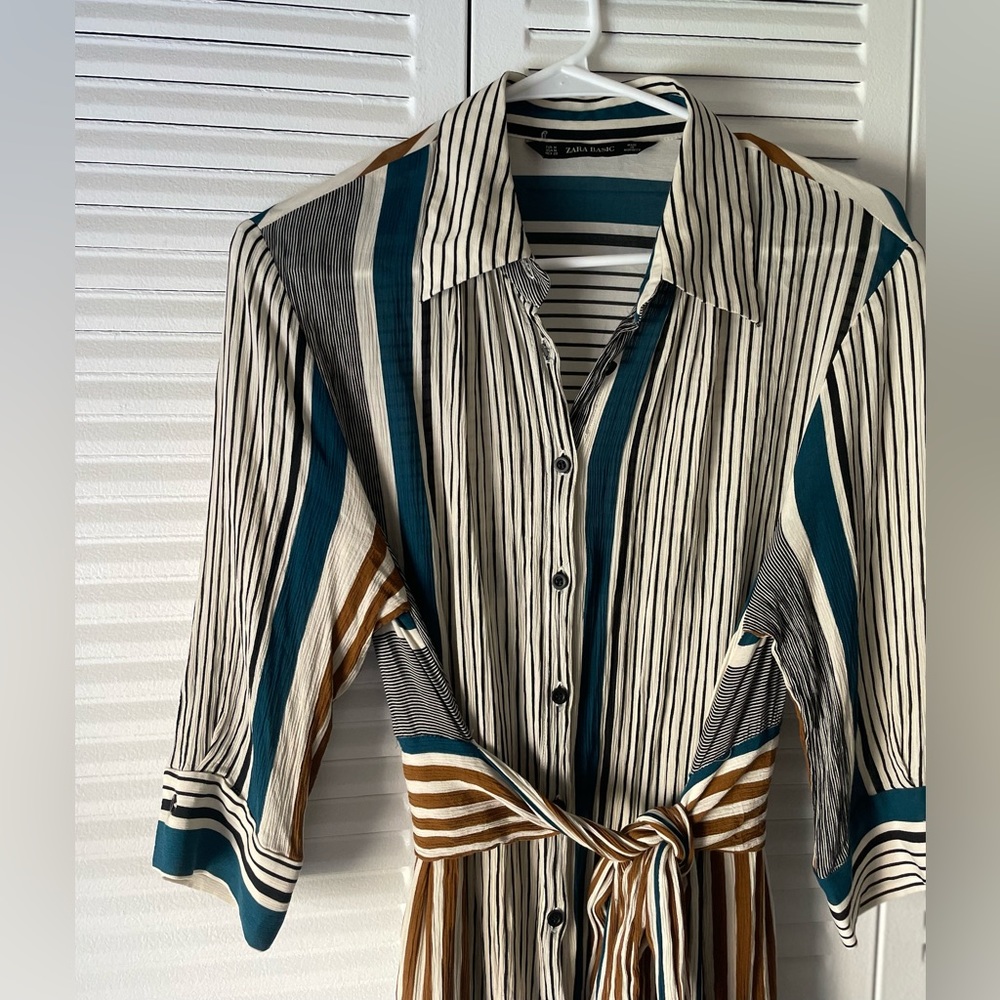 Zara Basics Belted Shirtdress